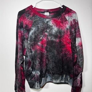 Peyton Jensen Women's Tie-Dye Crew Neck Sweater Size Small Streetwear Loungewear